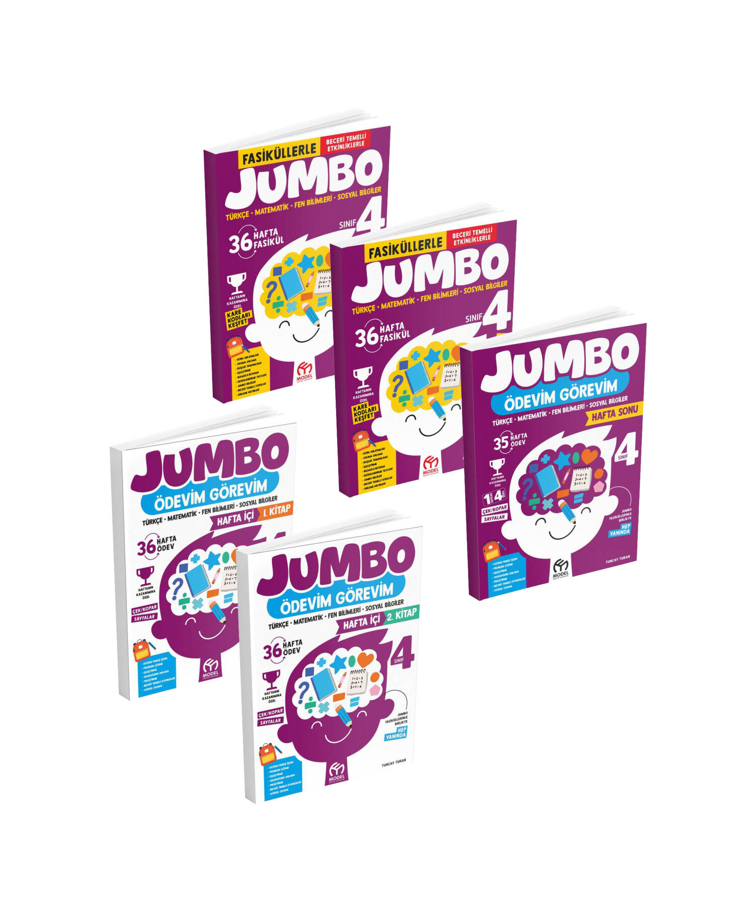 Model Eğitim Yayınları 4.SINIf Yeni Ürün Jumbo Fasiküllerle Seti (5 Kitap)
