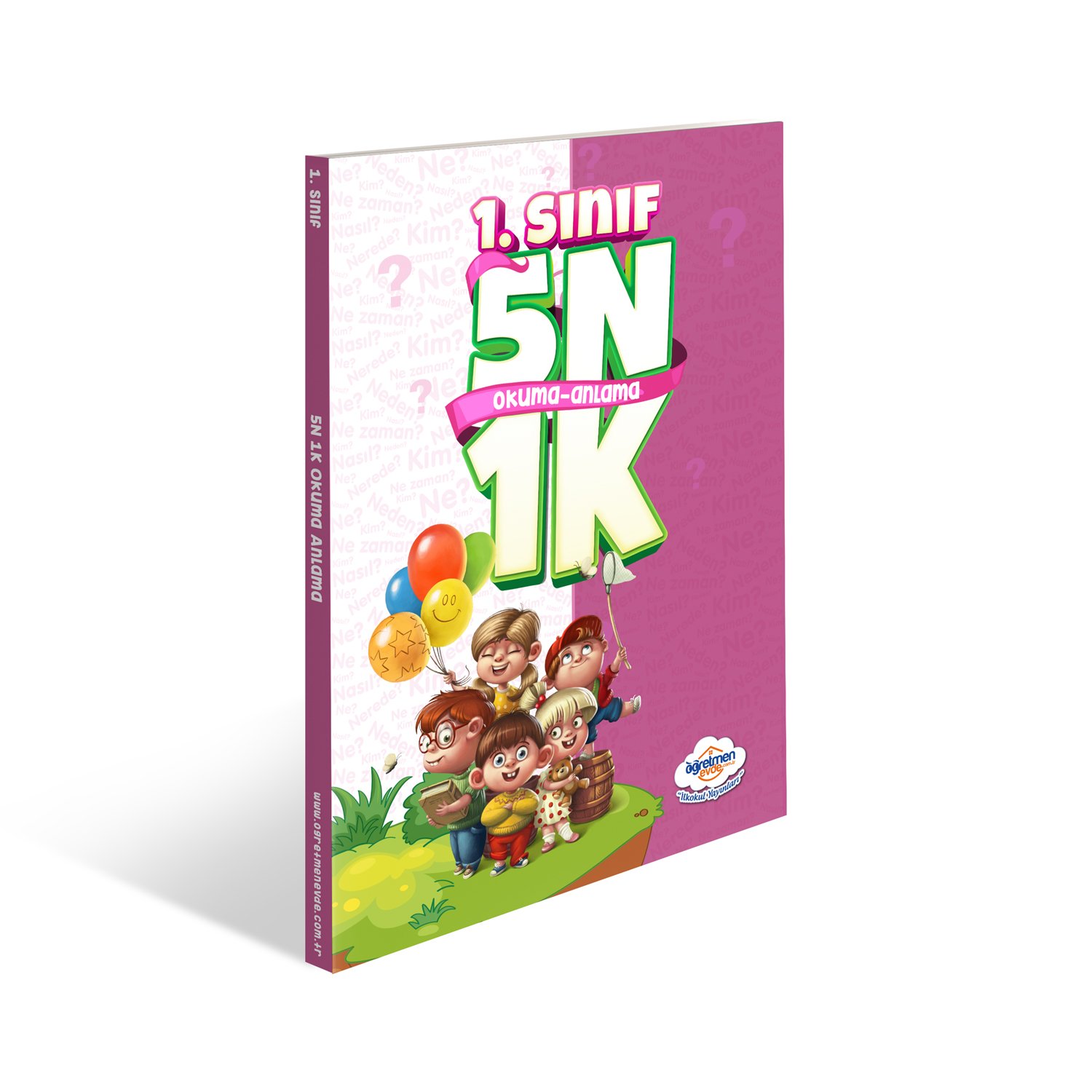 Öğretmen Evde Yayınları 1.Sınıf 5N1K Okuma Anlama Kitabı Yeni Maarif Modeline uygundur