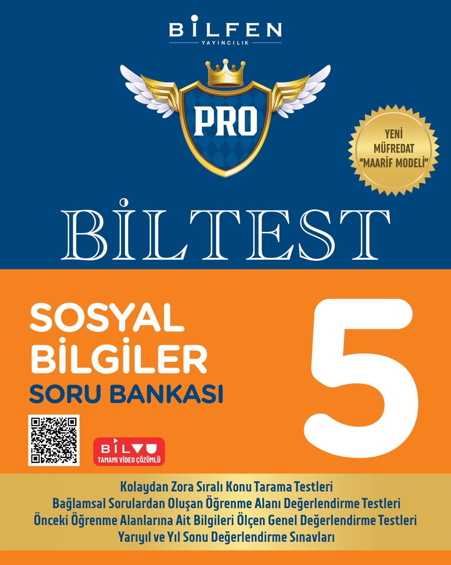 Bilfen Yayıncılık 5.Sınıf Yeni Müfredat Maarif Model PRO BİLTEST SOSYAL BİLGİLER SORU BANKASI ( YENİ )