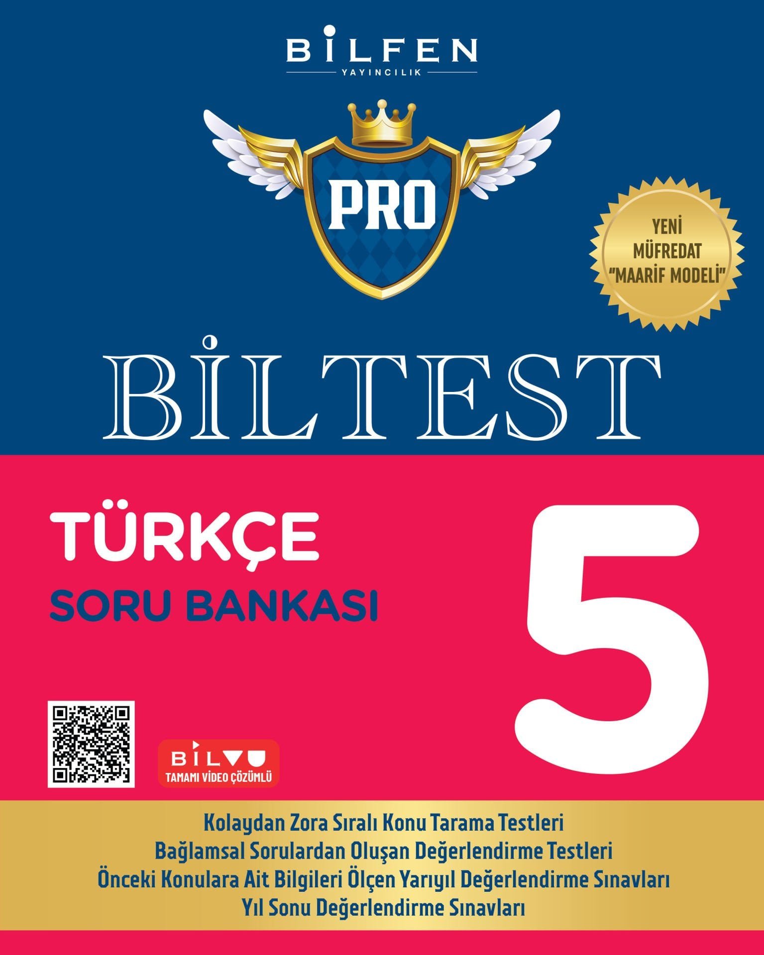 Bilfen Yayıncılık 5.Sınıf Yeni Müfredat Maarif Model PRO BİLTEST TÜRKÇE SORU BANKASI ( YENİ )