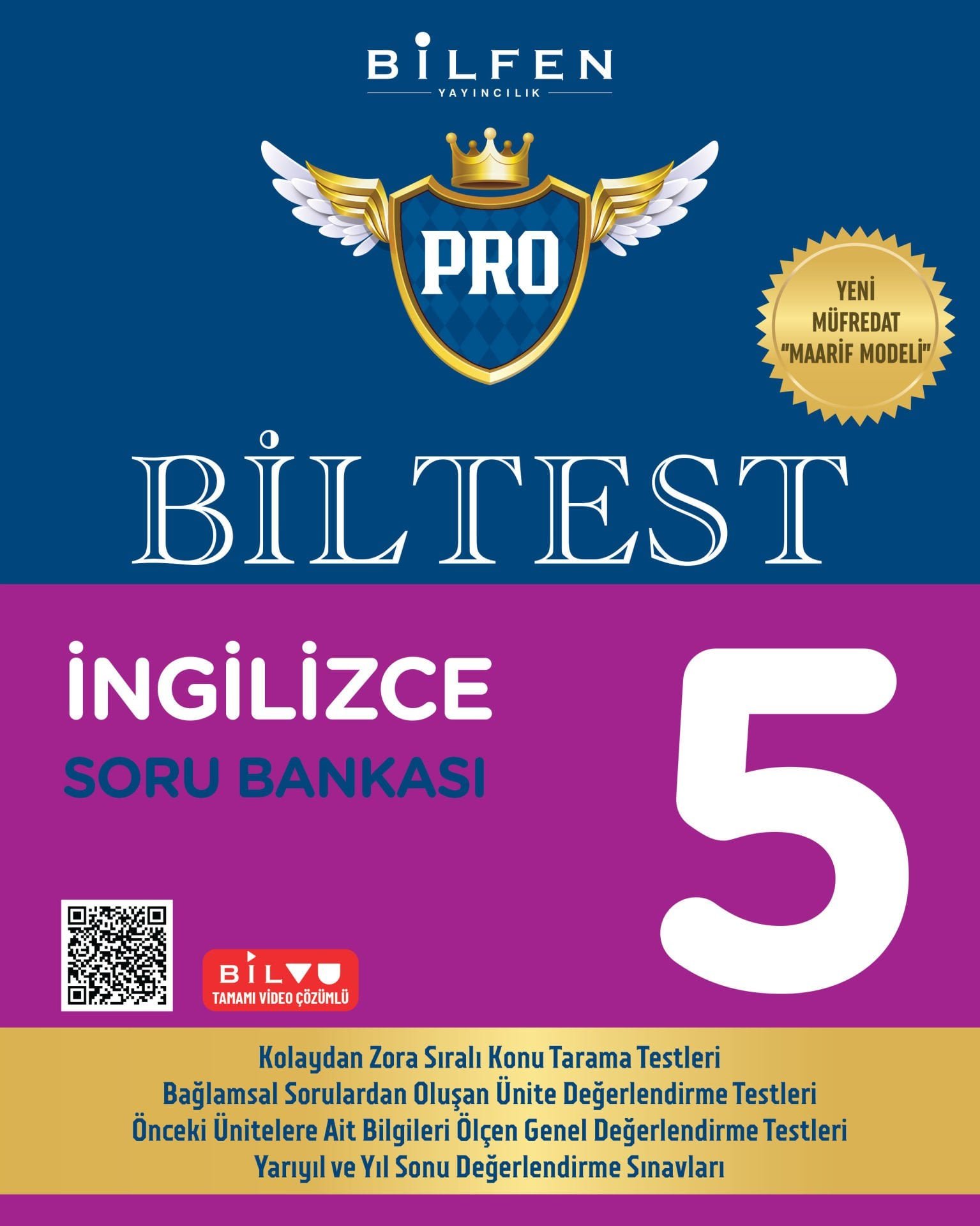 Bilfen Yayıncılık 5.Sınıf Yeni Müfredat Maarif Model PRO BİLTEST İNGİLİZCE SORU BANKASI ( YENİ )