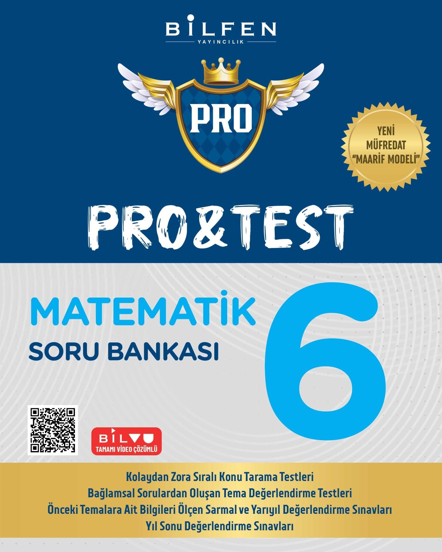 Bilfen Yayıncılık 6.Sınıf Yeni Müfredat Maarif Model PRO&TEST MATEMATİK SORU BANKASI YENİ MÜFREDAT