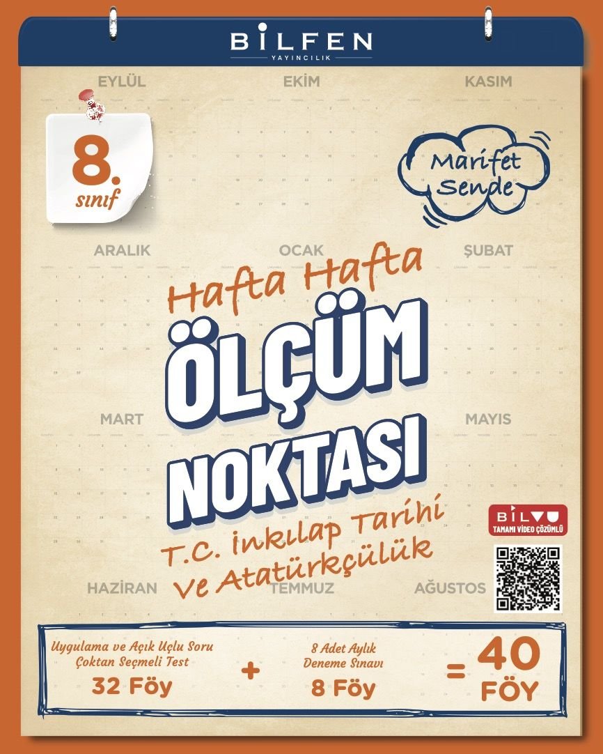 Bilfen Yayıncılık 8.Sınıf LGS Hazırlık 8.SINIF İNKILAP TARİHİ VE ATATÜRKÇÜLÜK HAFTA HAFTA ÖLÇÜM NOKTASI ( YENİ )