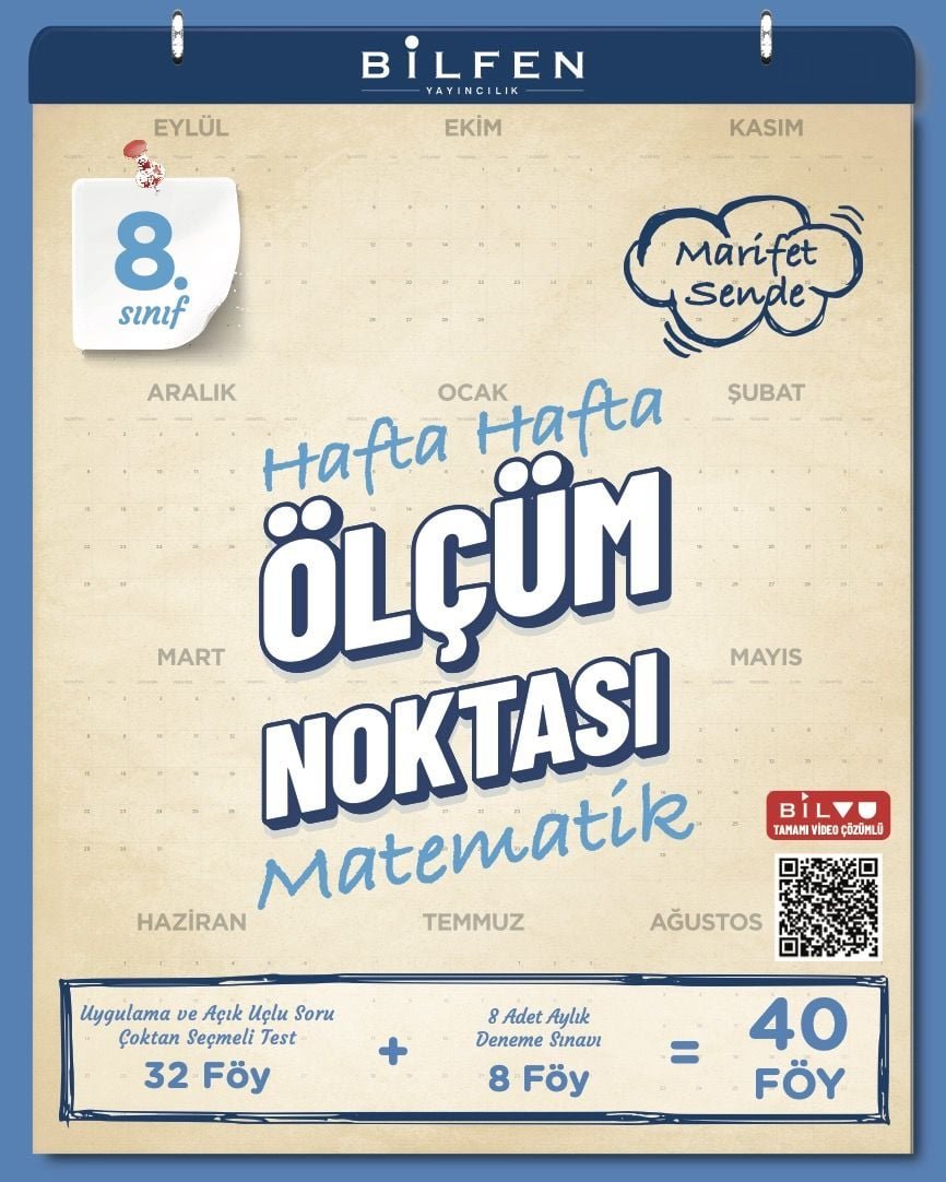 Bilfen Yayıncılık 8.Sınıf LGS Hazırlık 8.SINIF MATEMATİK HAFTA HAFTA ÖLÇÜM NOKTASI ( YENİ )
