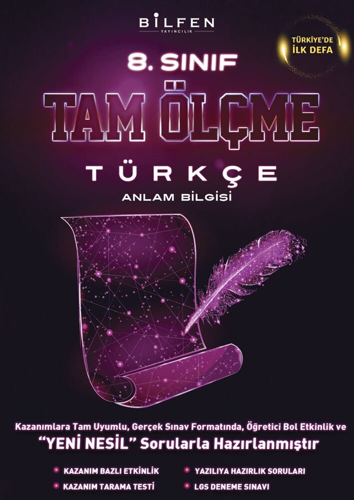 Bilfen Yayıncılık 8.Sınıf LGS Hazırlık 8. SINIF TÜRKÇE TAM ÖLÇME