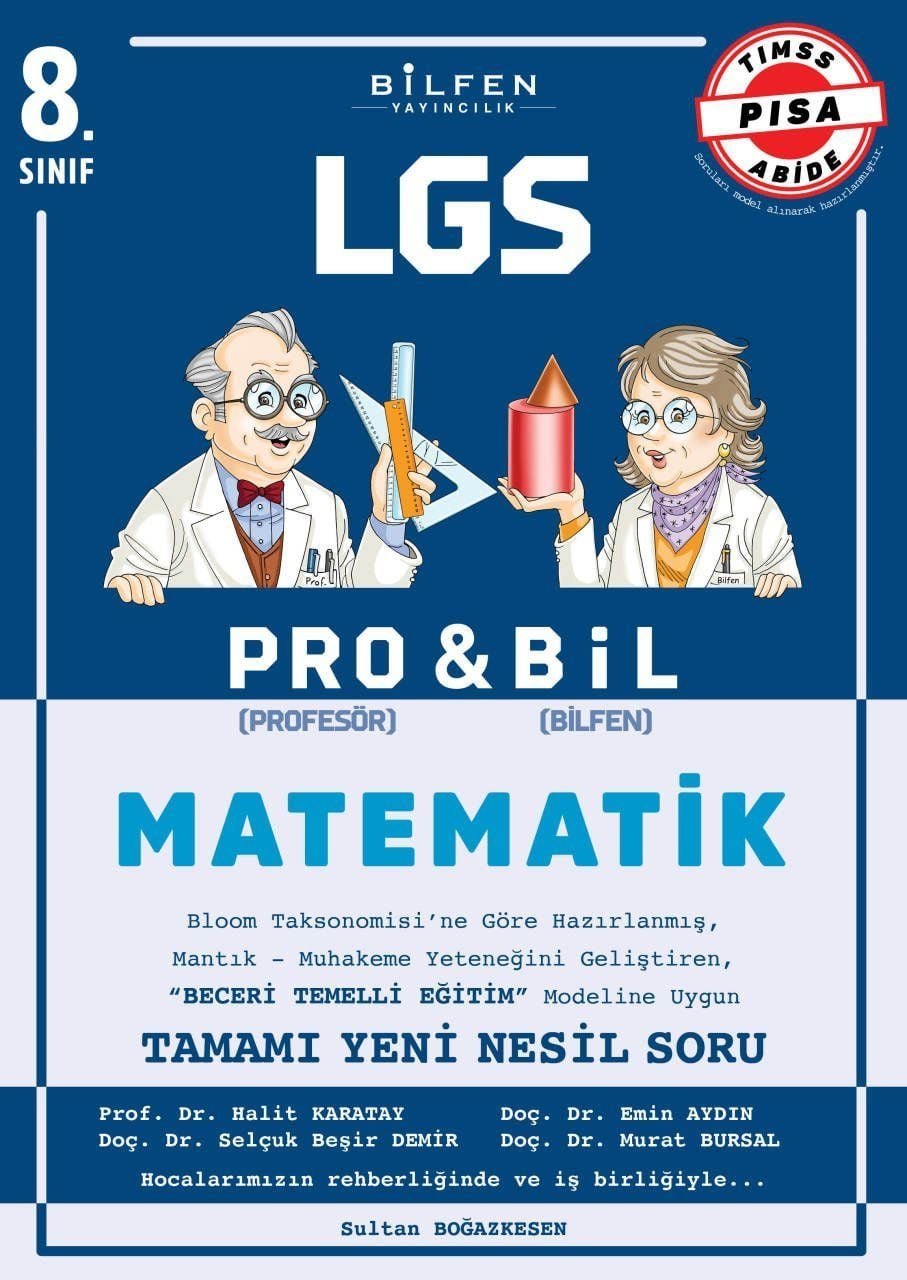 Bilfen Yayıncılık 8.Sınıf LGS Hazırlık 8. SINIF LGS MATEMATİK 8 PROBİL SORU BANKASI
