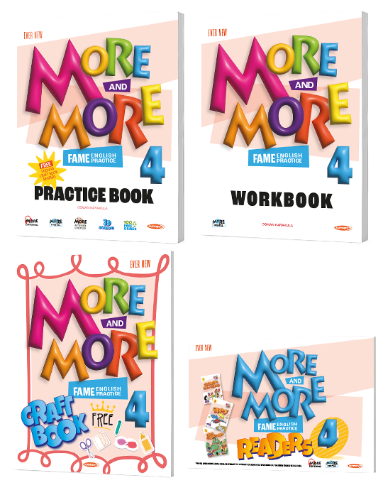 MORE&MORE 4.SINIF More & More 4 Practice Book & Workbook Seti