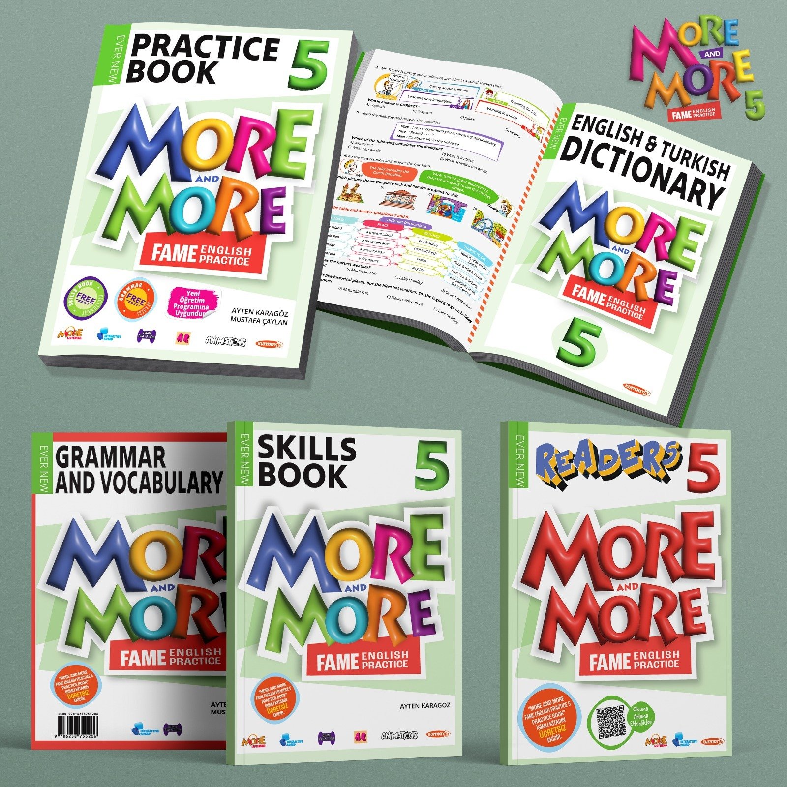 MORE&MORE 5.SINIF 5 MORE&MORE PRACTİCE BOOK&DICTIONARY (READERS & SKILLS + GRAMER AND VOCABULARY)(3 LÜ SET)