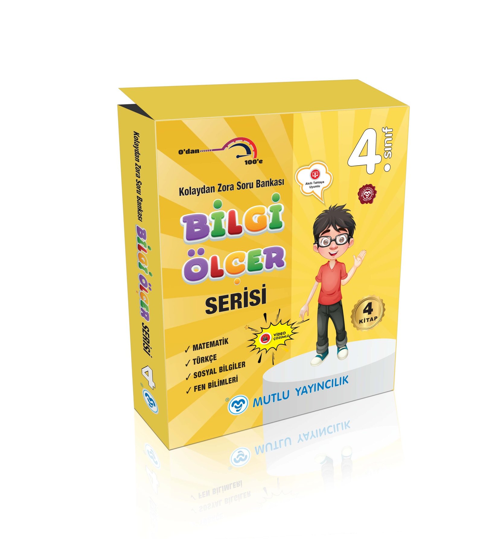 Mutlu Yayıncılık Kolaydan Zora Bilgi Ölçer Soru Bankası 4.Sınıf Set ( Yeni Ürün) !!