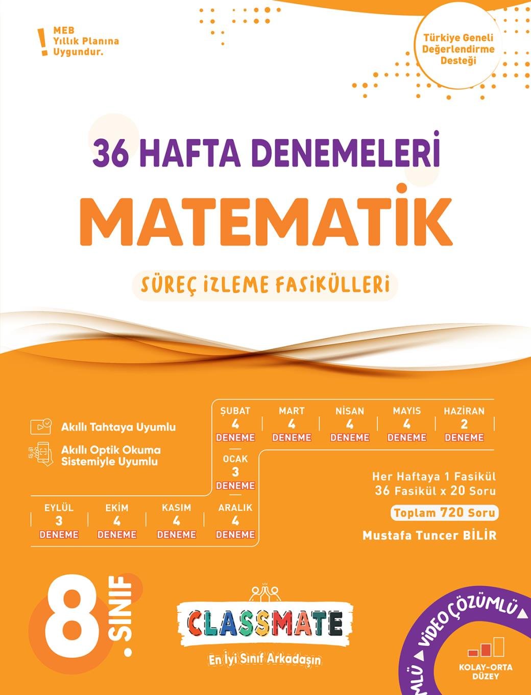 Okyanus Yayıncılık 8. Sınıf Classmate 36 Hafta Denemeleri Matematik Süreç İz. Fasikülleri