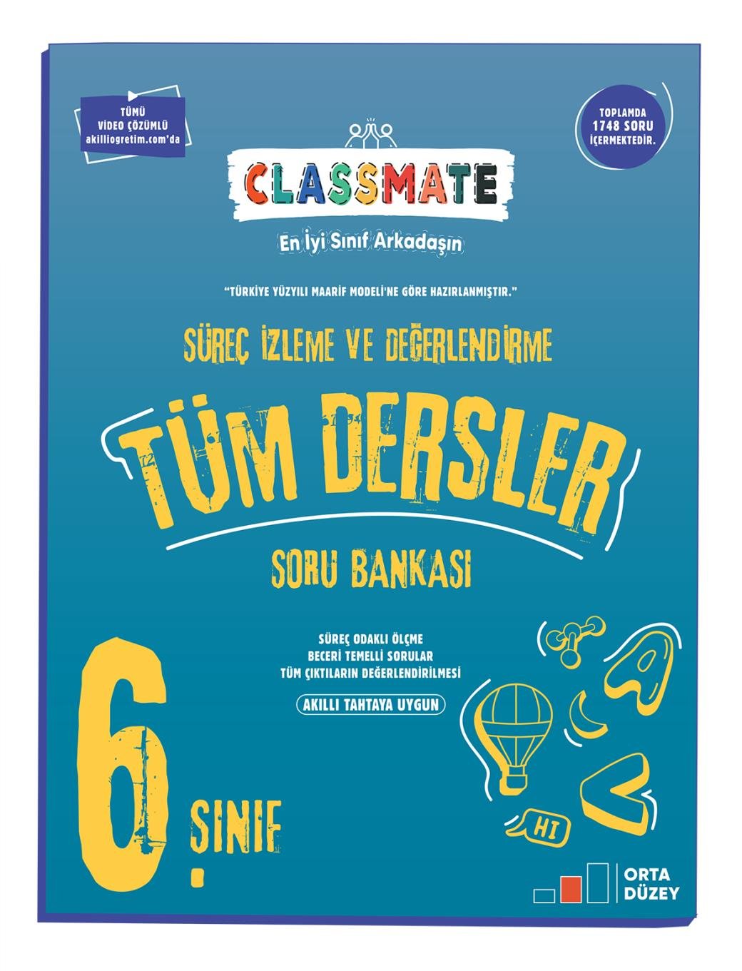 Okyanus Yayıncılık 6. Sınıf %100 Yeni Maarif Model Classmate Tüm Dersler Soru Bankası