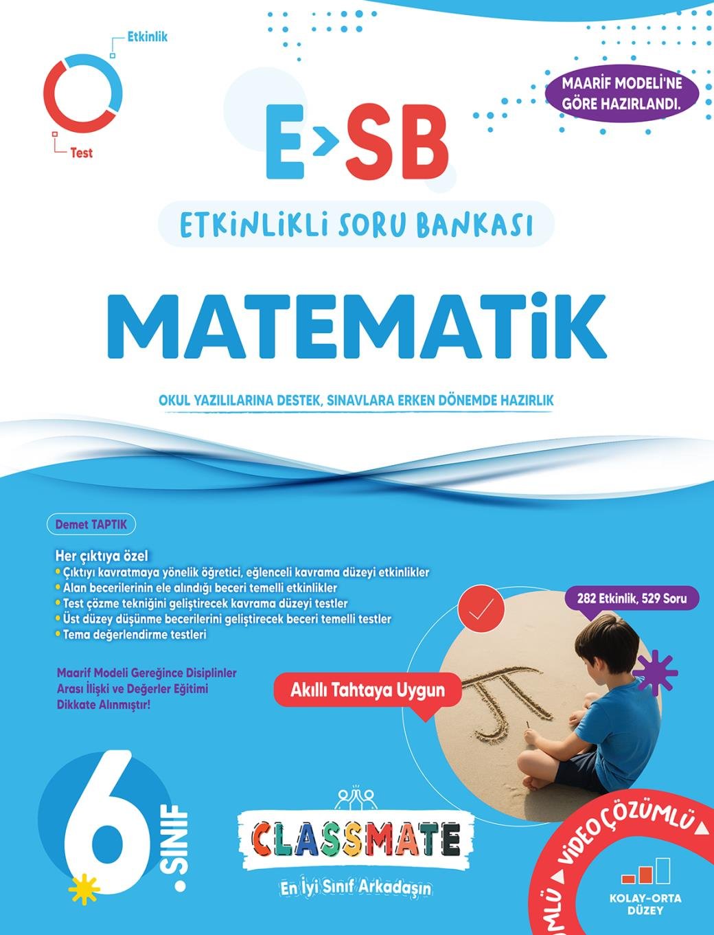 Okyanus Yayıncılık 6. Sınıf %100 Yeni Maarif Model Classmate (ESB) Matematik Etkinlikli Soru Bankası