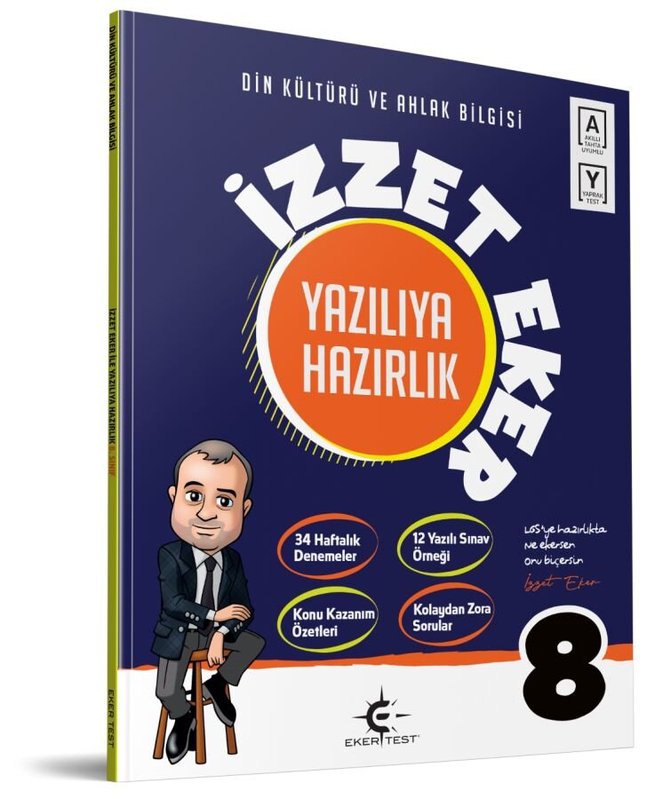 Eker Test Yayınları 8.Sınıf LGS Hazırlık Din Kültürü ve Ahlak Bilgisi İzzet Eker ile Yazılıya Hazırlık