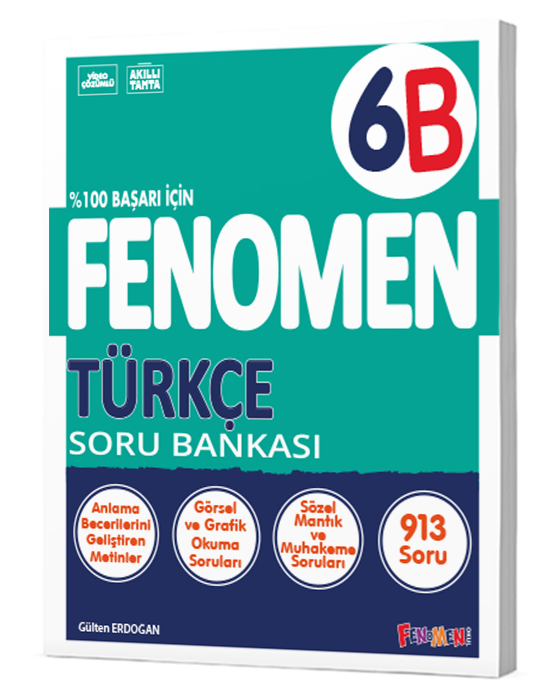 Fenomen Okul Yayınları %100 Yeni Müfredat 6 Türkçe B Soru Bankası