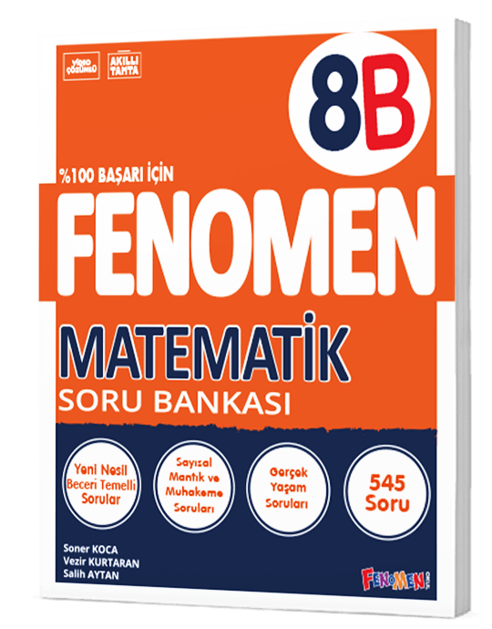 Fenomen Okul Yayınları 8 Matematik B Soru Bankası
