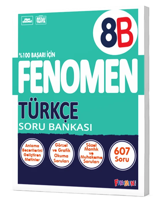 Fenomen Okul Yayınları 8 Türkçe B Soru Bankası
