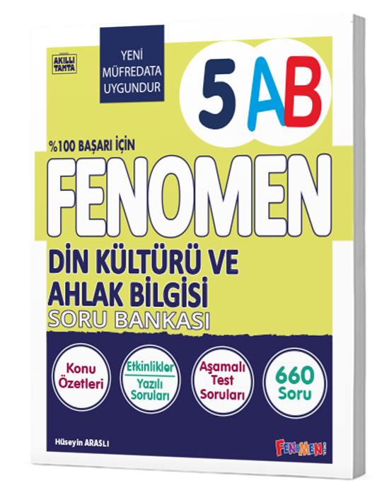 Fenomen Okul Yayınları 5 Din Kültürü Ve Ahlak Bilgisi A-B Soru Bankası