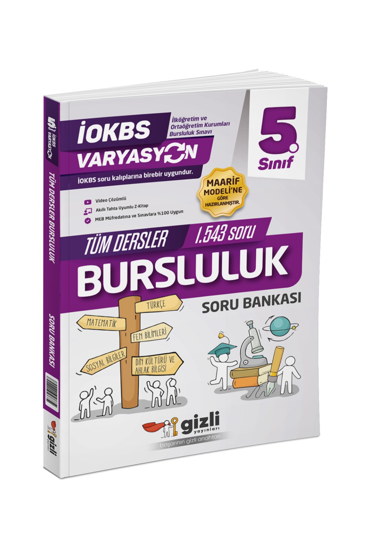 Gizli Yayınları 5.Sınıf %100 Yeni Müfredat VARYASYON Tüm Dersler Bursluluk Soru Bankası