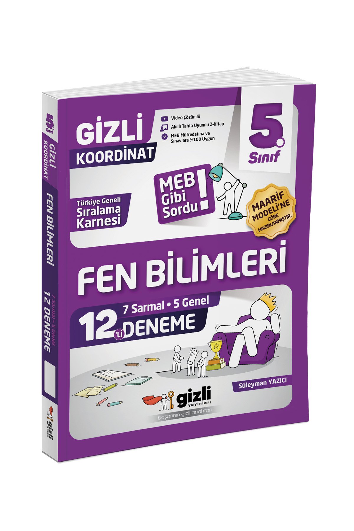 Gizli Yayınları 5.Sınıf %100 Yeni Müfredat Fen Bilimleri 12'li Deneme-MEB Gibi Sordu
