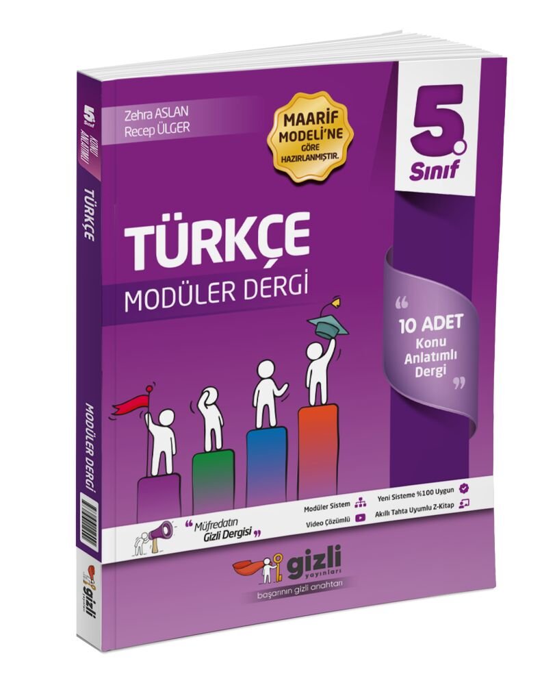 Gizli Yayınları 5.Sınıf %100 Yeni Müfredat Türkçe Müfredatın Gizli Dergisi