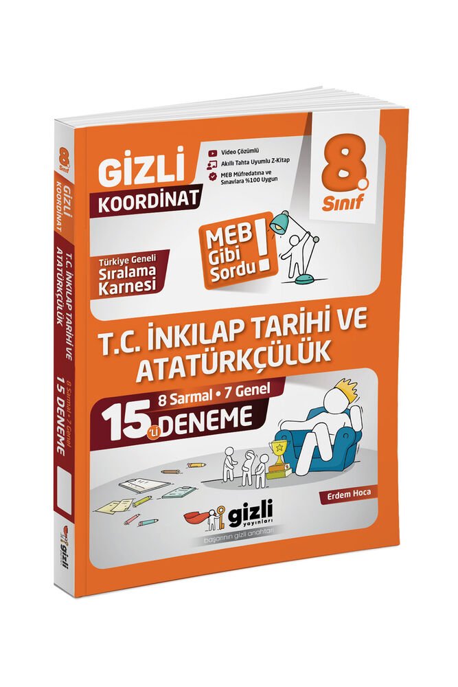 Gzili Yayınları 8.Sınıf LGS HAZIRLIK LGS 8. Sınıf T.C. İnkılap Tarihi ve Atatürkçülük 15'li Deneme-MEB Gibi Sordu