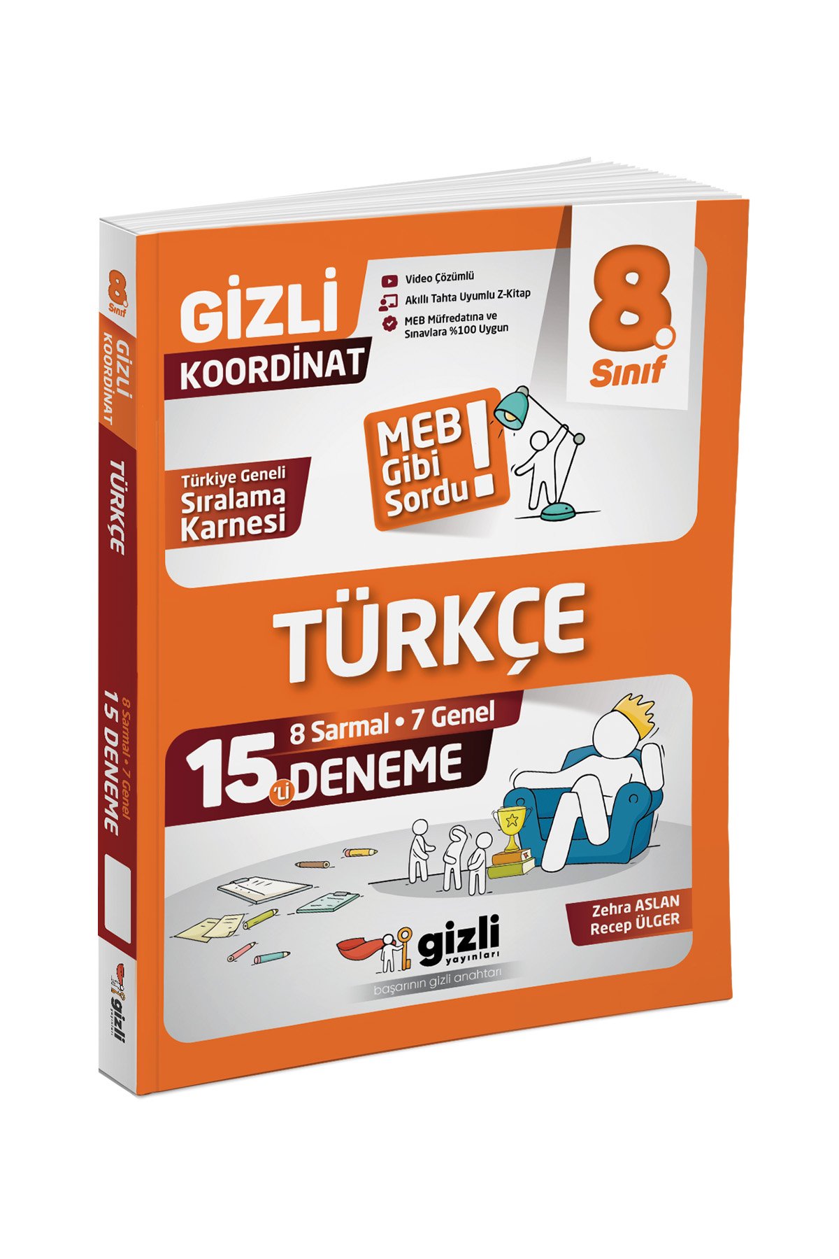 Gzili Yayınları 8.Sınıf LGS HAZIRLIK 8. Sınıf Türkçe 15'li Deneme-MEB Gibi Sordu