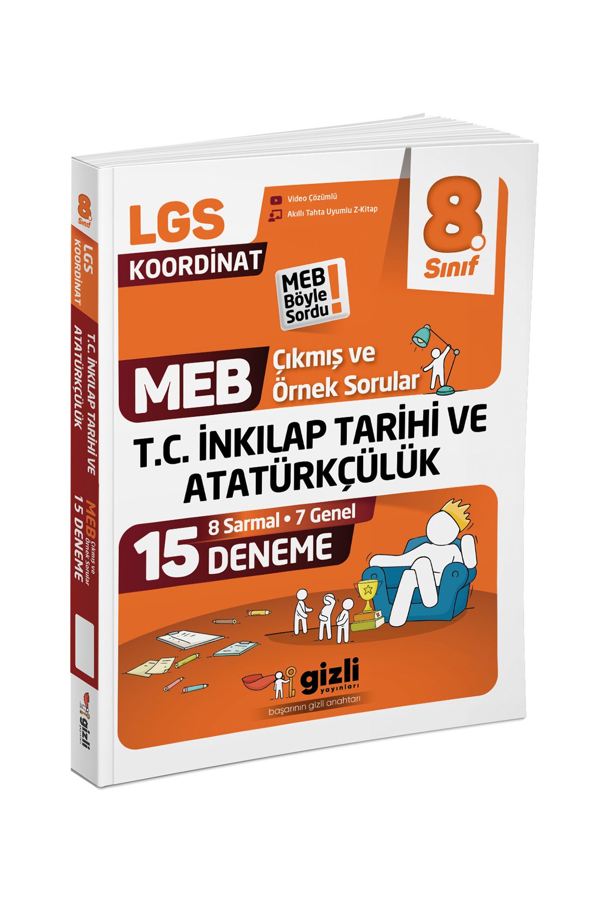 Gzili Yayınları 8.Sınıf LGS HAZIRLIK MEB Çıkmış ve Örnek Sorular T.C. İnkılap Tarihi ve Atatürkçülük 15'li Deneme-MEB Böyle Sordu