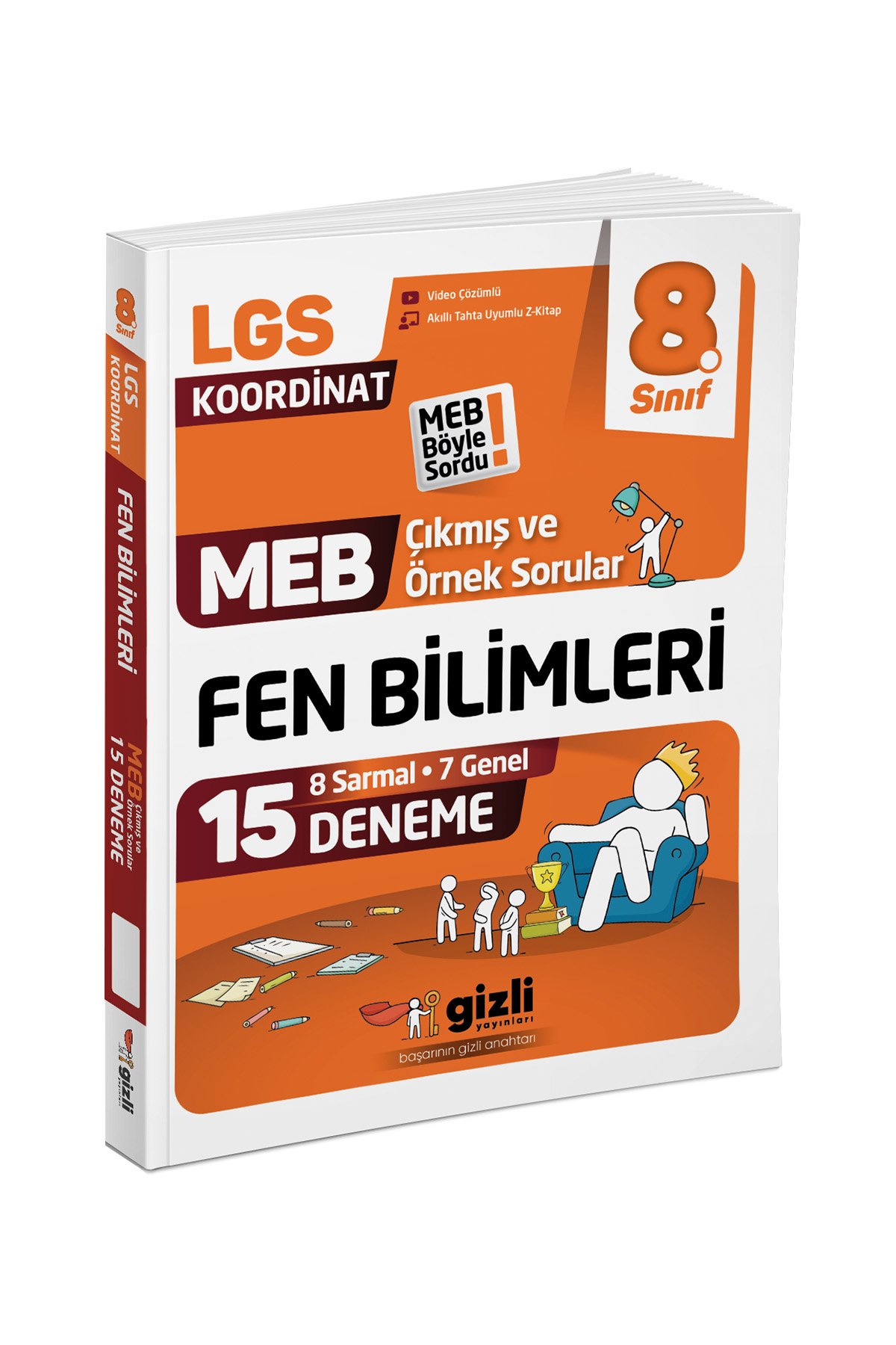 Gzili Yayınları 8.Sınıf LGS HAZIRLIK LGS MEB Çıkmış ve Örnek Sorular Fen Bilimleri 15'li Deneme