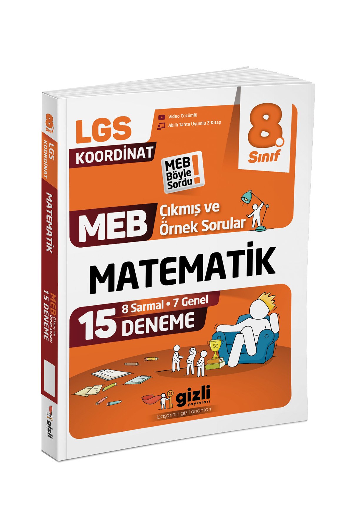 Gzili Yayınları 8.Sınıf LGS HAZIRLIK LGS MEB Çıkmış ve Örnek Sorular Matematik 15'li Deneme-MEB Böyle Sordu