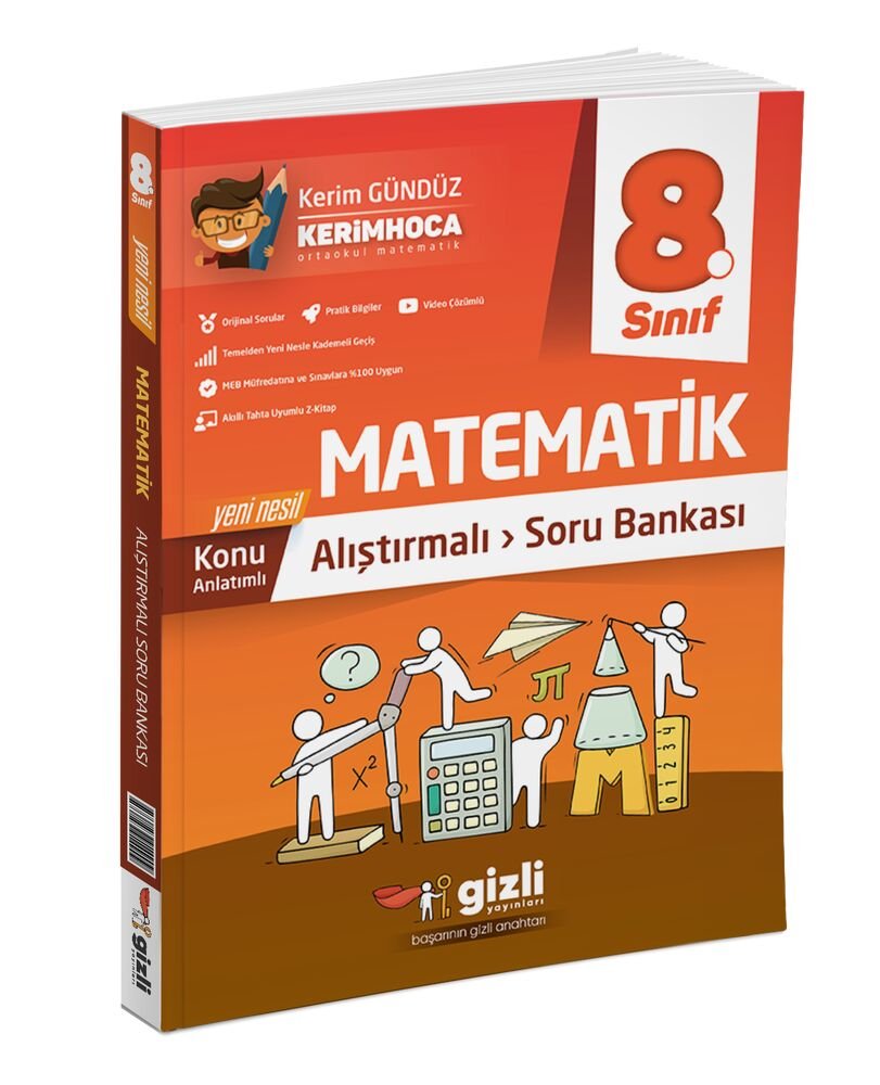 Gzili Yayınları 8.Sınıf LGS HAZIRLIK 8. Sınıf Lgs Matematik Alıştırmalı Soru Bankası