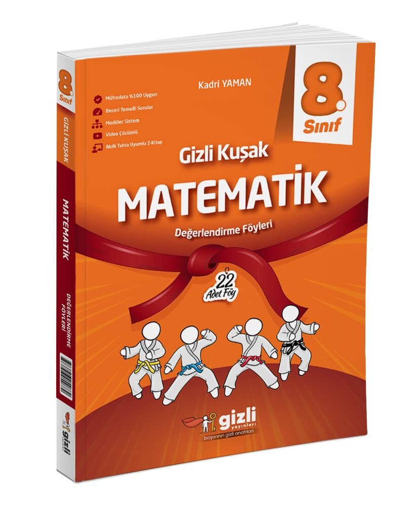 Gzili Yayınları 8.Sınıf LGS HAZIRLIK 8. Sınıf LGS Matematik Gizli Kuşak Değerlendirme Föyleri