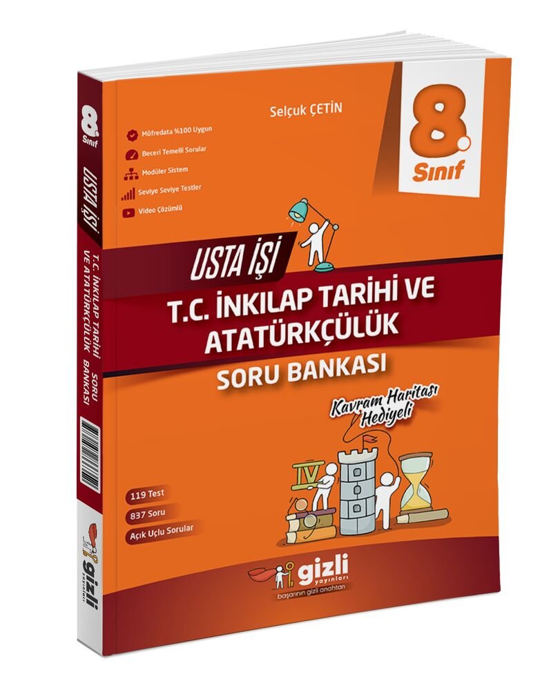 Gzili Yayınları 8.Sınıf LGS HAZIRLIK 8. Sınıf LGS Usta İşi T.C. İnkılap Tarihi ve Atatürkçülük Soru Bankası