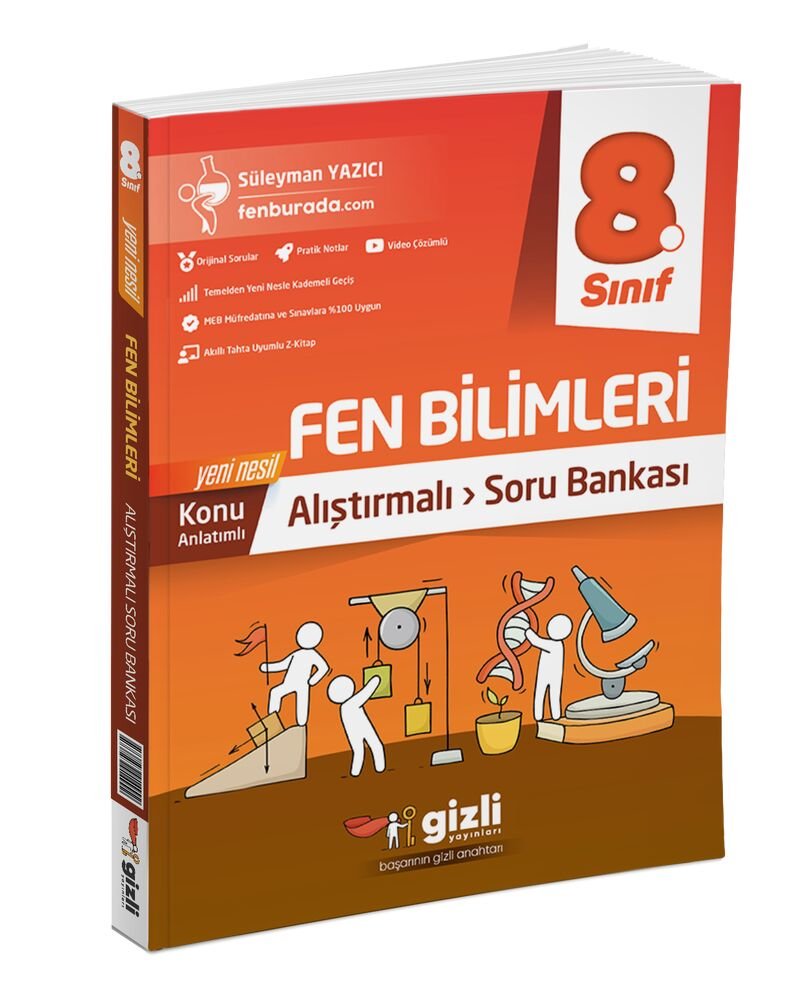 Gzili Yayınları 8.Sınıf LGS HAZIRLIK 8. SINIF LGS FEN BİLİMLERİ ALIŞTIRMALI SORU BANKASI