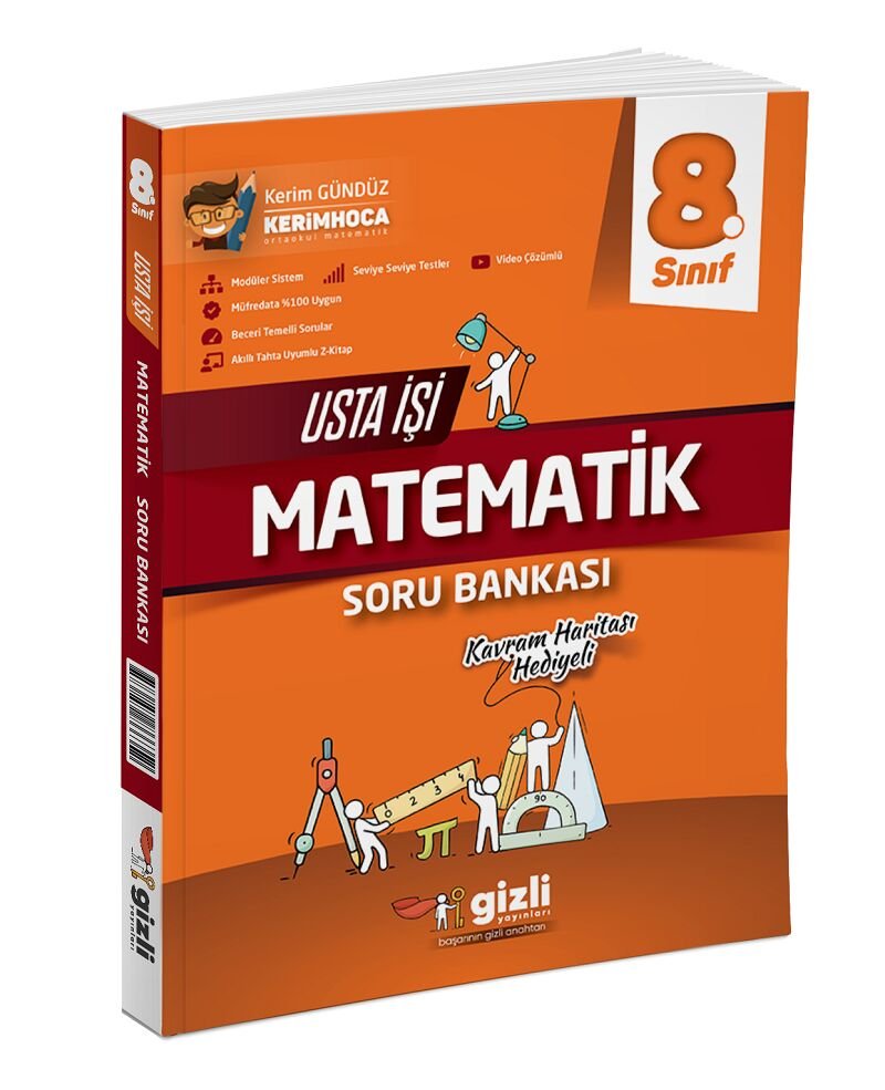 Gzili Yayınları 8.Sınıf LGS HAZIRLIK 8.Sınıf LGS Matematik Usta İşi Soru Bankası+Kavram Haritası