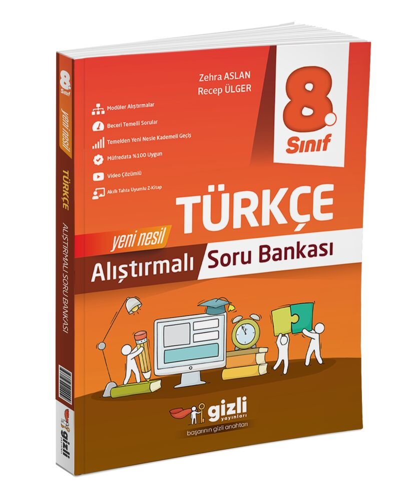 Gzili Yayınları 8.Sınıf LGS HAZIRLIK 8. Sınıf Lgs Türkçe Alıştırmalı Soru Bankası