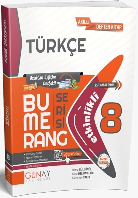 Günay Yayınları 8. Sınıf Türkçe Etkinlikli Bumerang Serisi