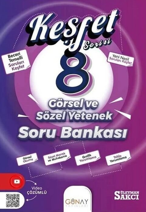 Günay Yayınları 8. Sınıf LGS Görsel ve Sözel Yetenek Keşfet Soru Bankası