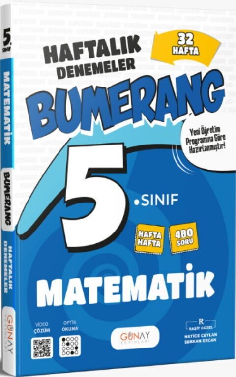 Günay Yayınları 5. Sınıf Matematik Bumerang 32 Haftalık Denemeler