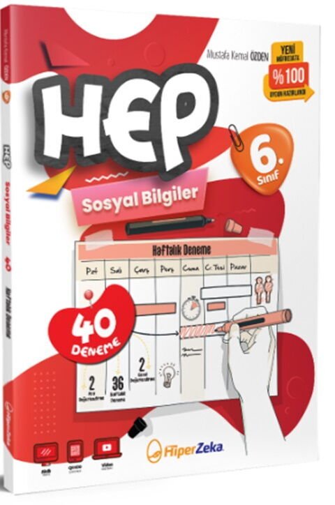 Hiper Zeka Yayınları 6. Sınıf Hiper T.C. İnkılap Tarihi ve Atatürkçülük 40 Haftalık Deneme