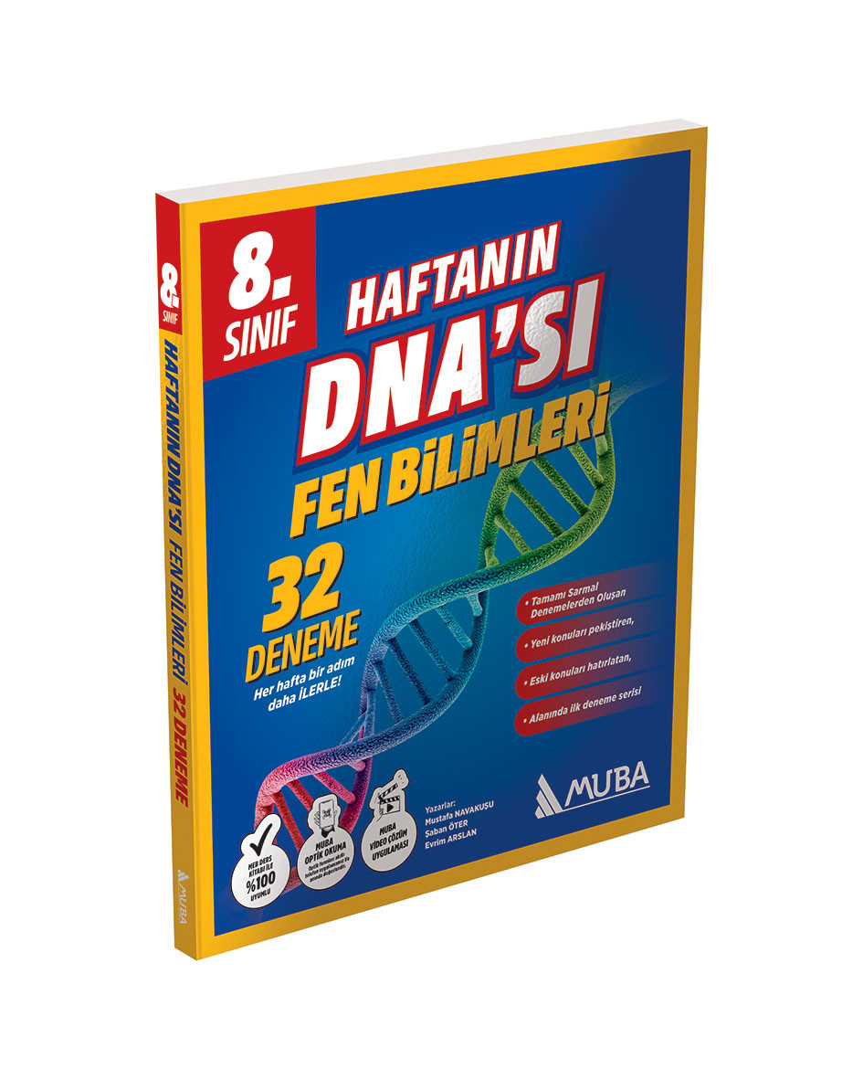 Muba Yayınları 8. Sınıf Fen Bilimleri Haftanın DNA sı 32 li Deneme - Muba Yayınları kitap kapağı