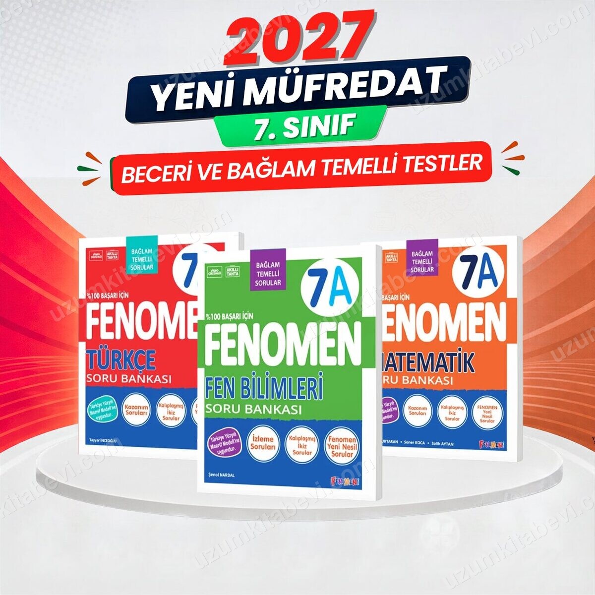 2027 7.Sınıf 7A MATEMATİK- 7A TÜRKÇE-7A FEN BİLİMLERİ Maarif Yeni Müfredat Soru Bankası Seti(3 KİTAP) - FENOMEN OKUL YAYINLARI kitap kapağı