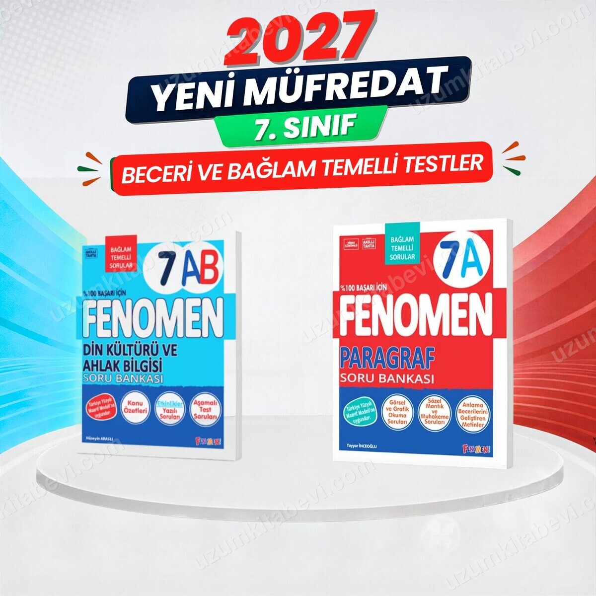 2027 7.Sınıf 7A PARAGRAF- 7AB DİN KÜLTÜRÜ Maarif Yeni Müfredat Soru Bankası Seti(2 KİTAP)(Kolay-Orta) - FENOMEN OKUL YAYINLARI kitap kapağı