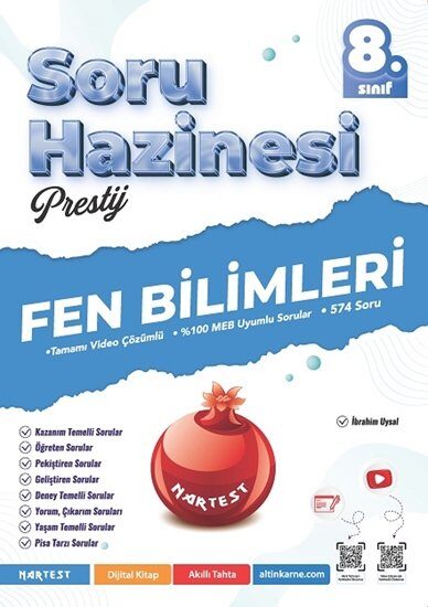 8. Sınıf Fen Bilimleri Mod Serisi Soru Bankası - Nartest Yayınevi kitap kapağı