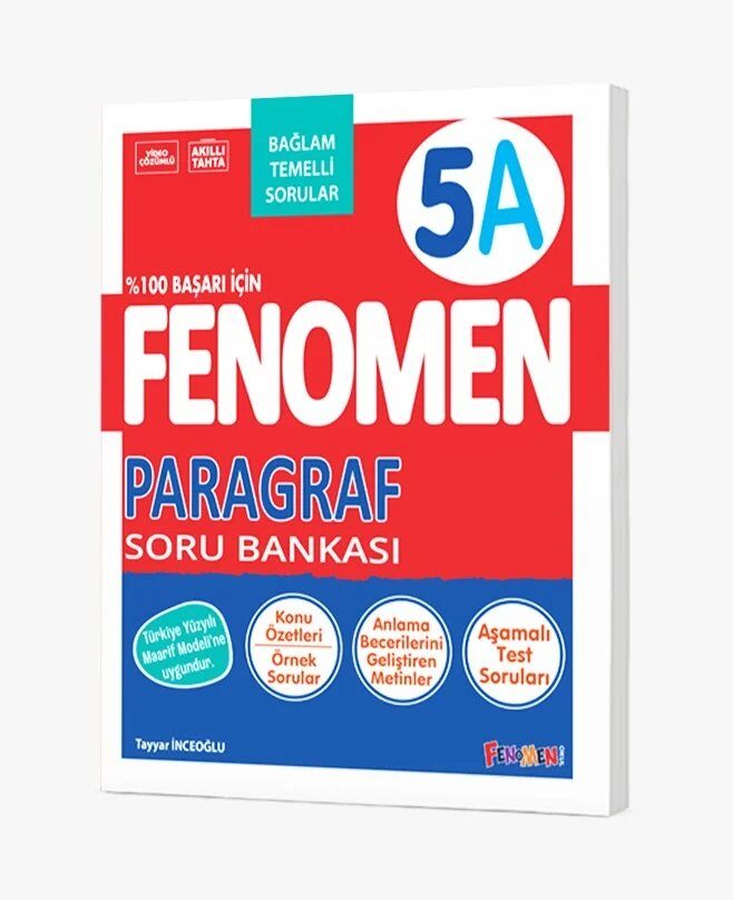 FENOMEN 5 PARAGRAF (A) SORU BANKASI - FENOMEN OKUL YAYINLARI kitap kapağı