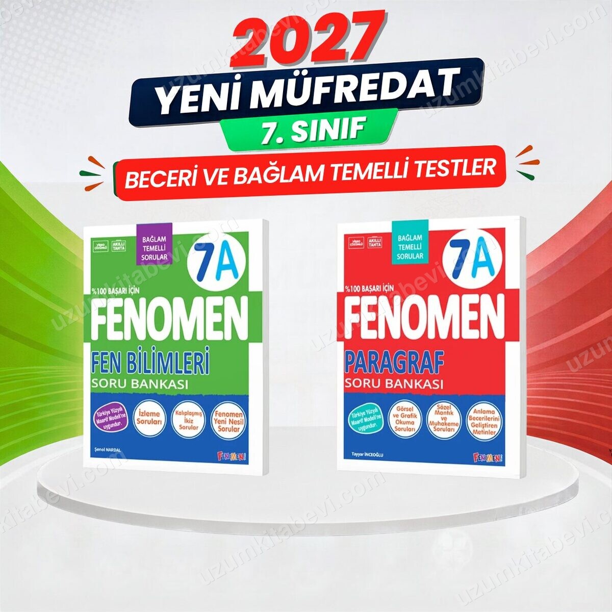 2027 7.Sınıf 7A FEN BİLİMLERİ- 7A PARAGRAF Maarif Yeni Müfredat Soru Bankası Seti(2 KİTAP)(Kolay-Orta) - FENOMEN OKUL YAYINLARI kitap kapağı