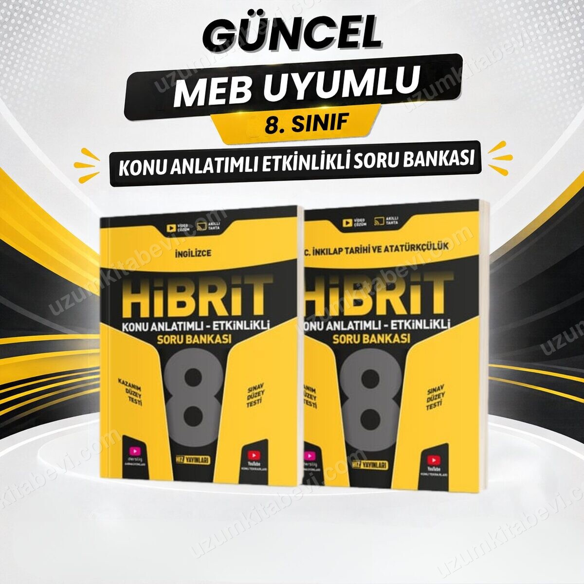 Hız Yayınları Güncel Müfredat 8.SINIF HİBRİT İnk.Tarihi-İngilizce LGS Konu Anlatımlı Etkinlikli Soru Bankası - Hız Yayınları kitap kapağı